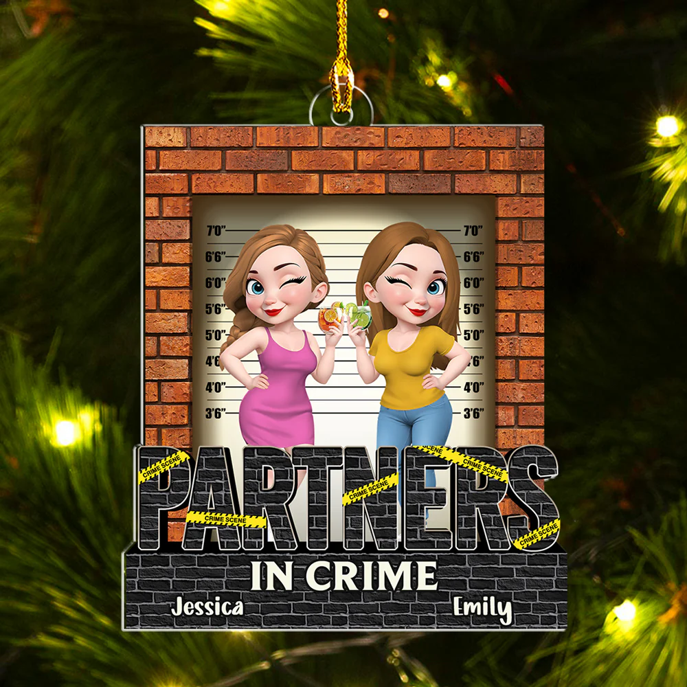 Partners In Crime - Personalized Custom Acrylic Ornament