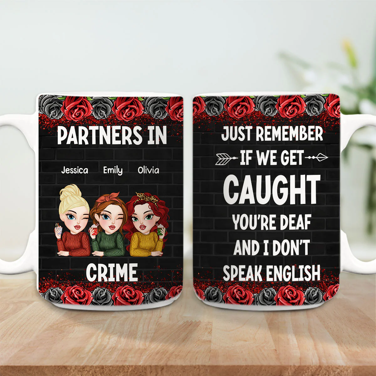 Partners In Crime - Personalized Custom Coffee Mug - Image 4