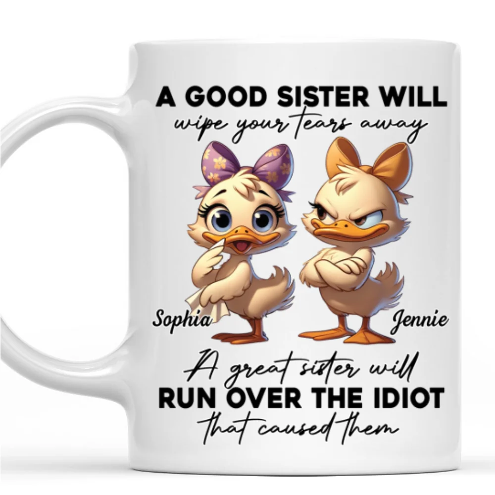 Partners In Sister - Personalized Custom Coffee Mug - Image 8