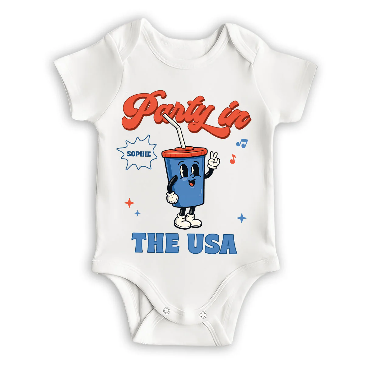 Party In USA - Personalized Custom Baby Onesie
