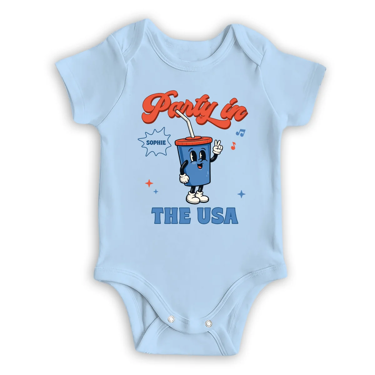 Party In USA - Personalized Custom Baby Onesie - Image 8
