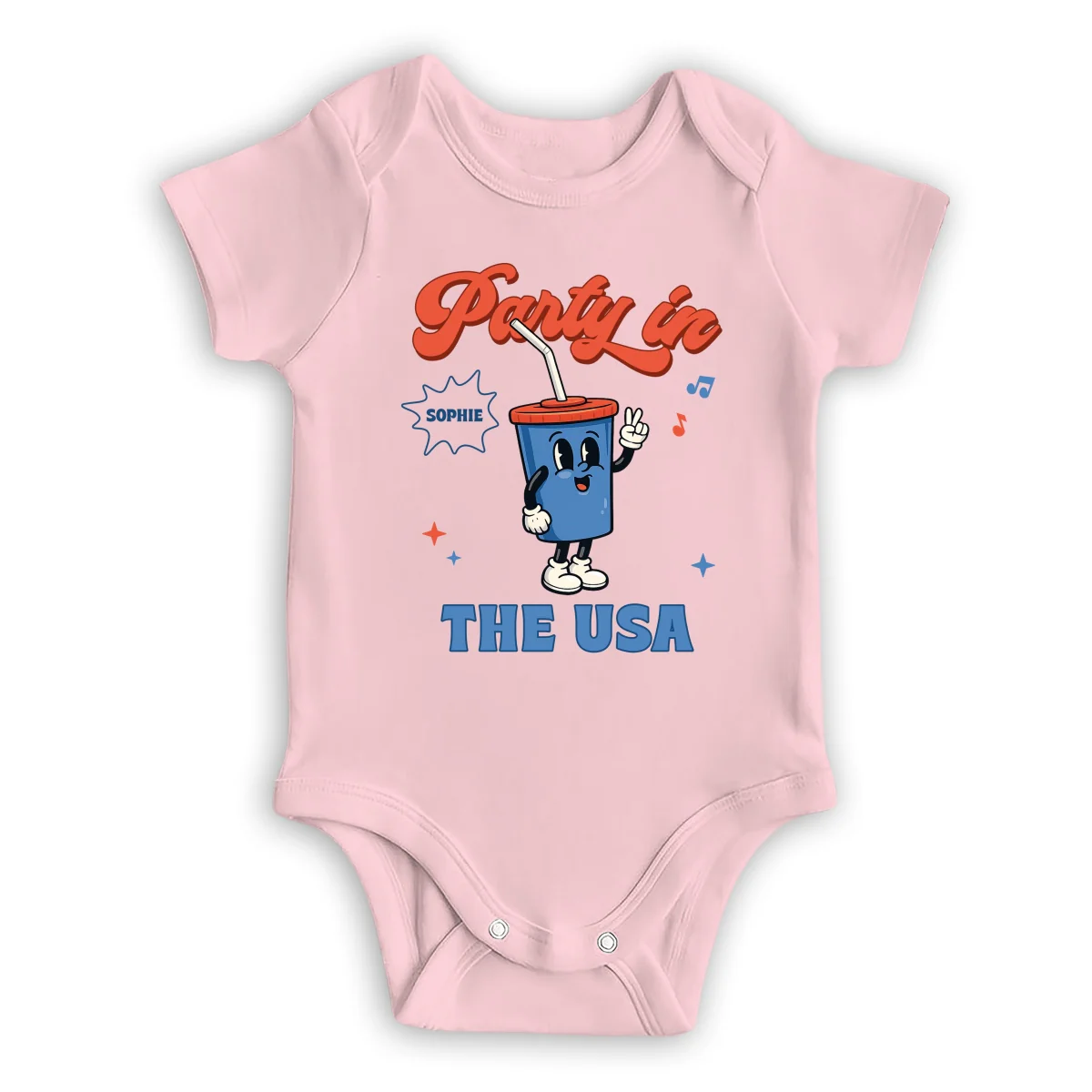 Party In USA - Personalized Custom Baby Onesie - Image 9