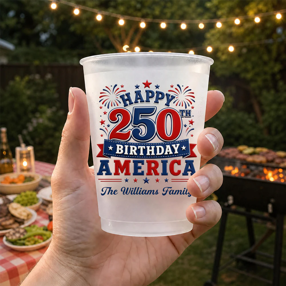 Party Like Its 1776 - Personalized Custom Frosted Cup - Image 3