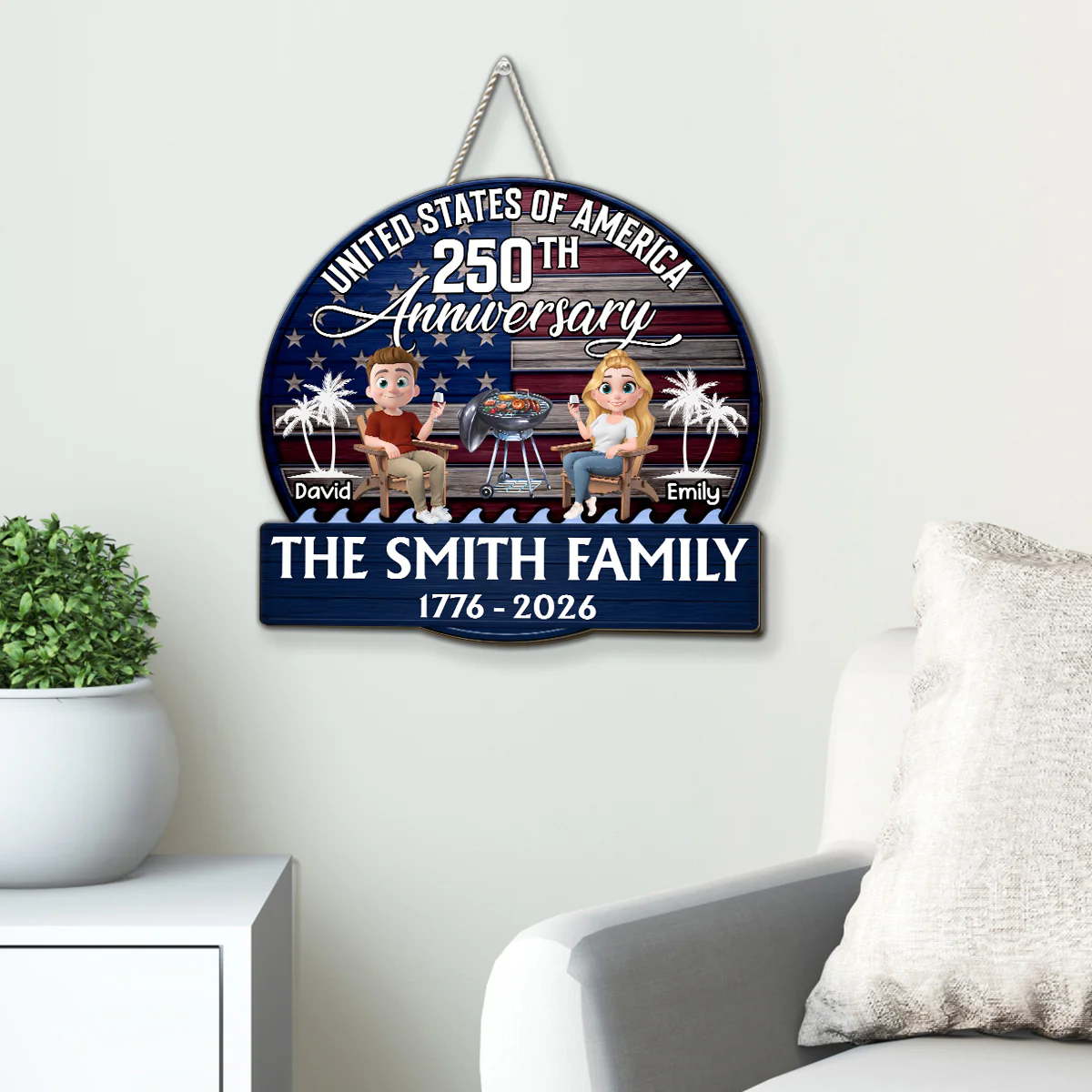 Patriotic Patio Vibes - Personalized Custom Wood Sign - Image 3
