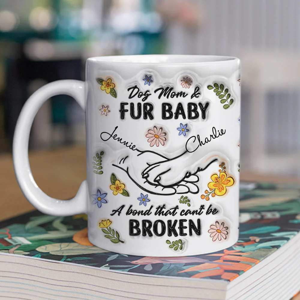 Paw In Hand - Personalized Custom 3D Inflated Effect Mug - Image 2