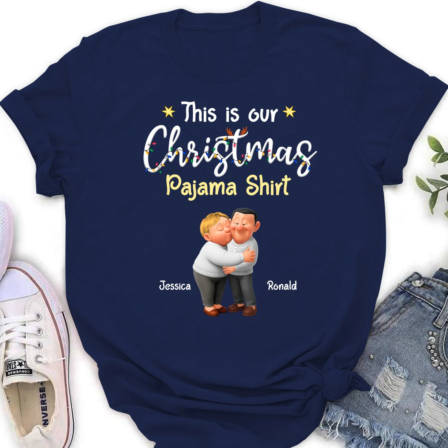 Pawjama Shirt Ver Couple Cartoon - Personalized Custom Shirt - Image 20