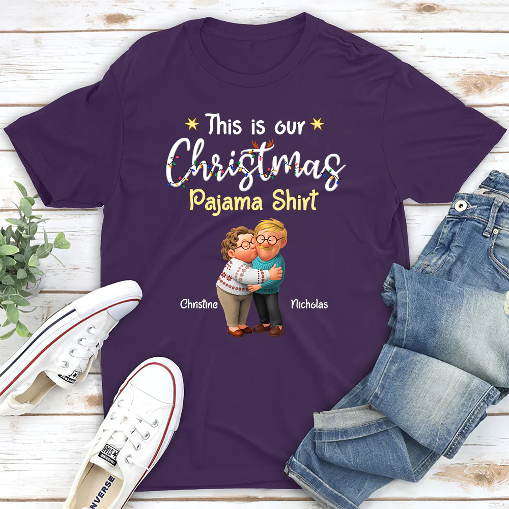 Pawjama Shirt Ver Couple Cartoon - Personalized Custom Shirt - Image 3