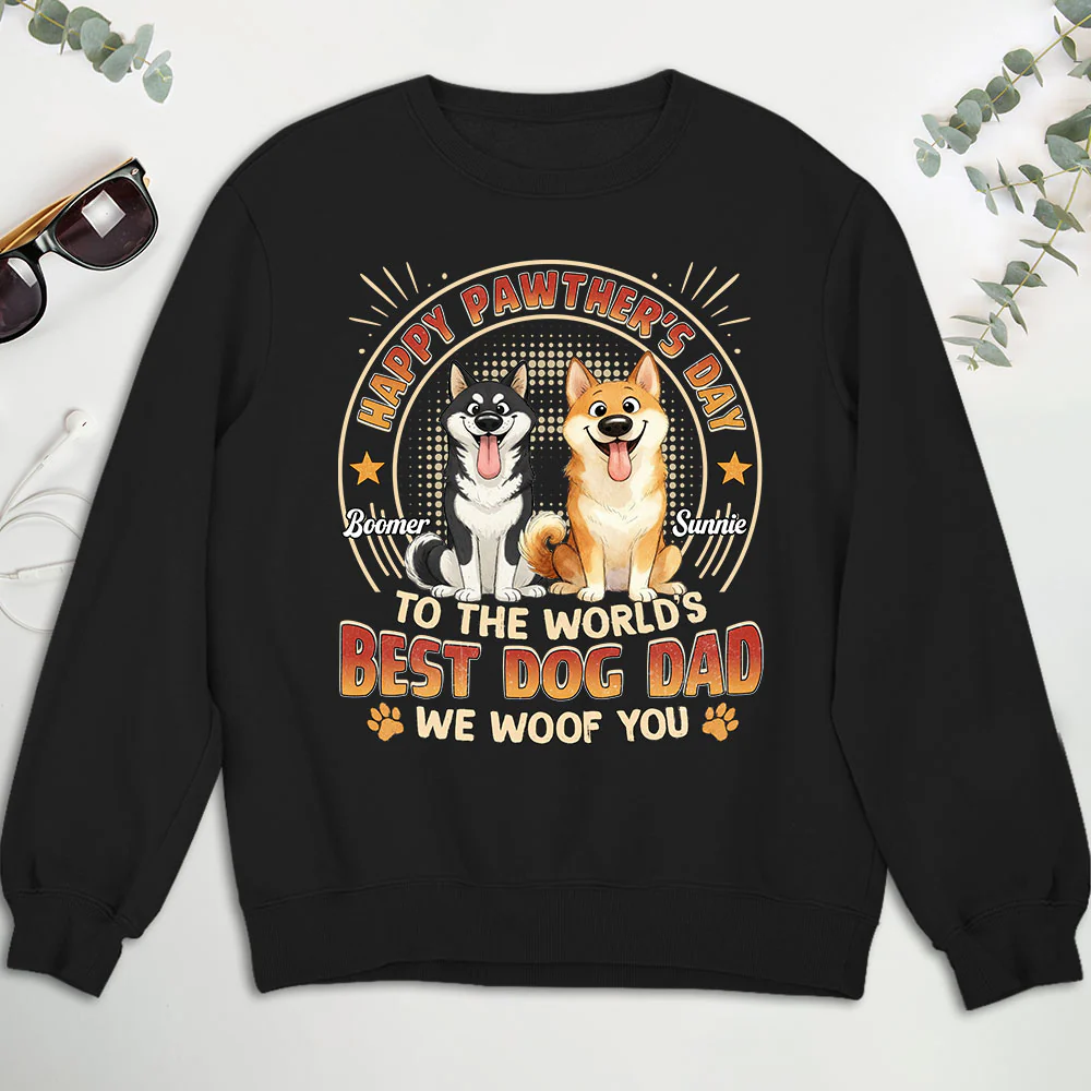 Pawther Day With Dog Dad - Personalized Custom Shirt - Image 4