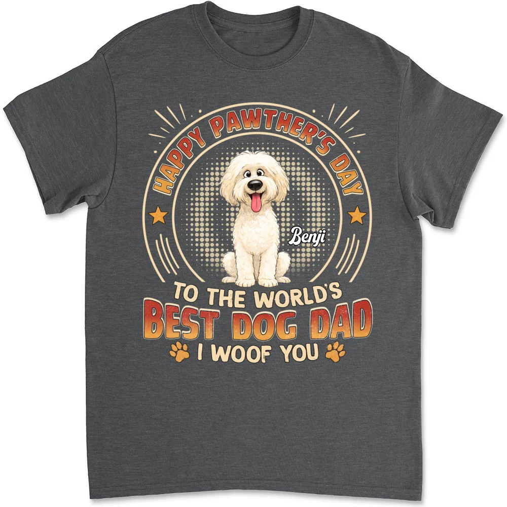 Pawther Day With Dog Dad - Personalized Custom Shirt - Image 7