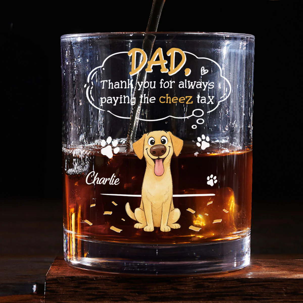 Paying It All - Personalized Custom Whiskey Glass
