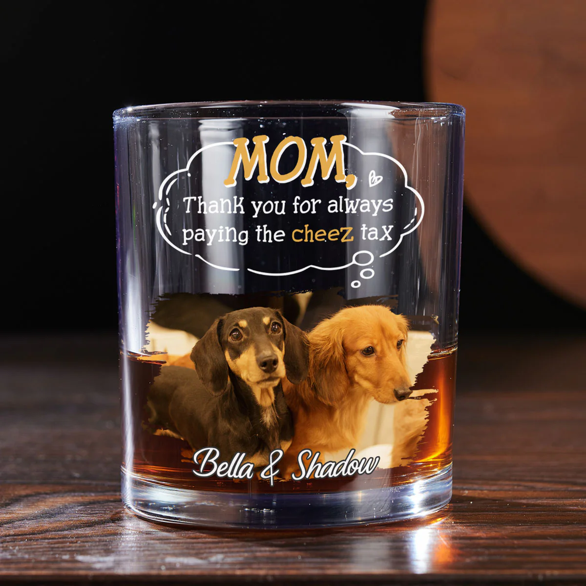 Paying It All Photo - Personalized Custom Whiskey Glass - Image 4