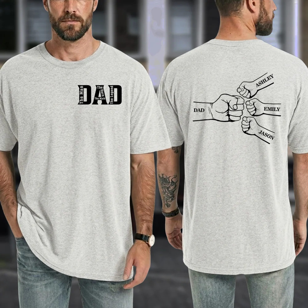 Pencil Sketch Dad Grandpa The Legend - Personalized Custom Shirt