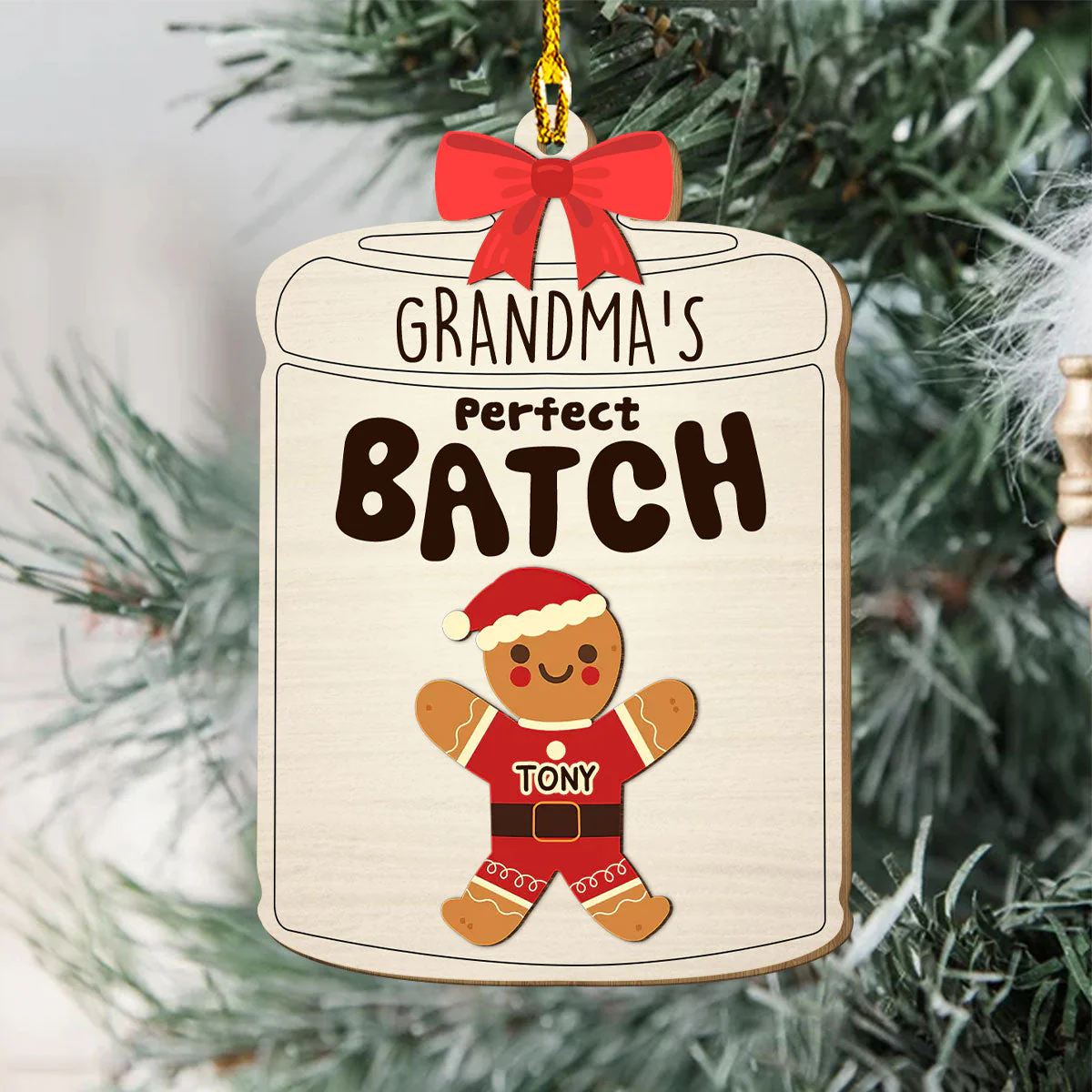 Perfect Batch - Personalized Custom 1-layered Wood Ornament - Image 2