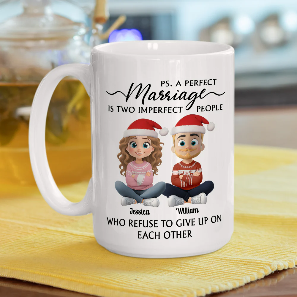 Perfectly Imperfect Love - Personalized Custom Coffee Mug - Image 5