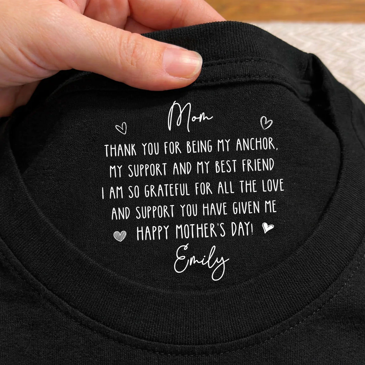 Pick Me Up - Personalized Custom Inside Neck Print T-Shirt - Image 2