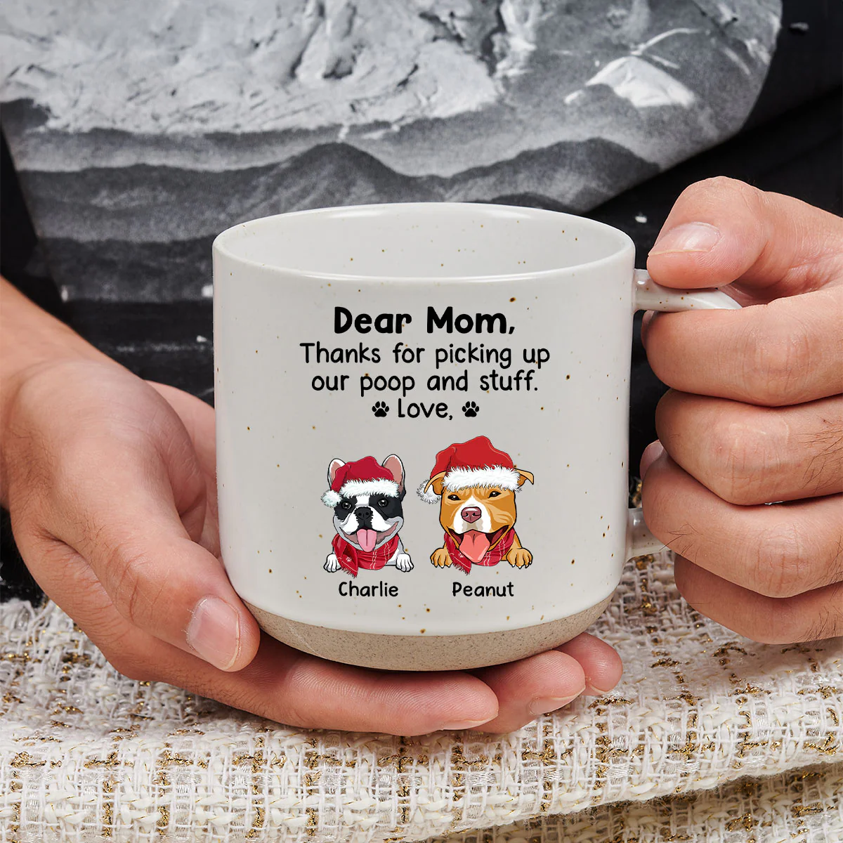 Picking Up My Poop - Personalized Custom Pottery Mug - Image 4