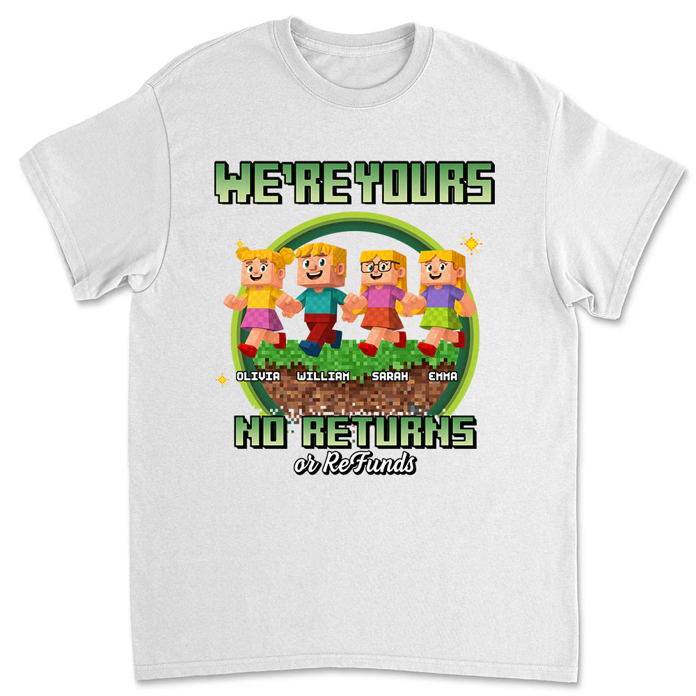 Pixelated Love For Dad - Personalized Custom Shirt