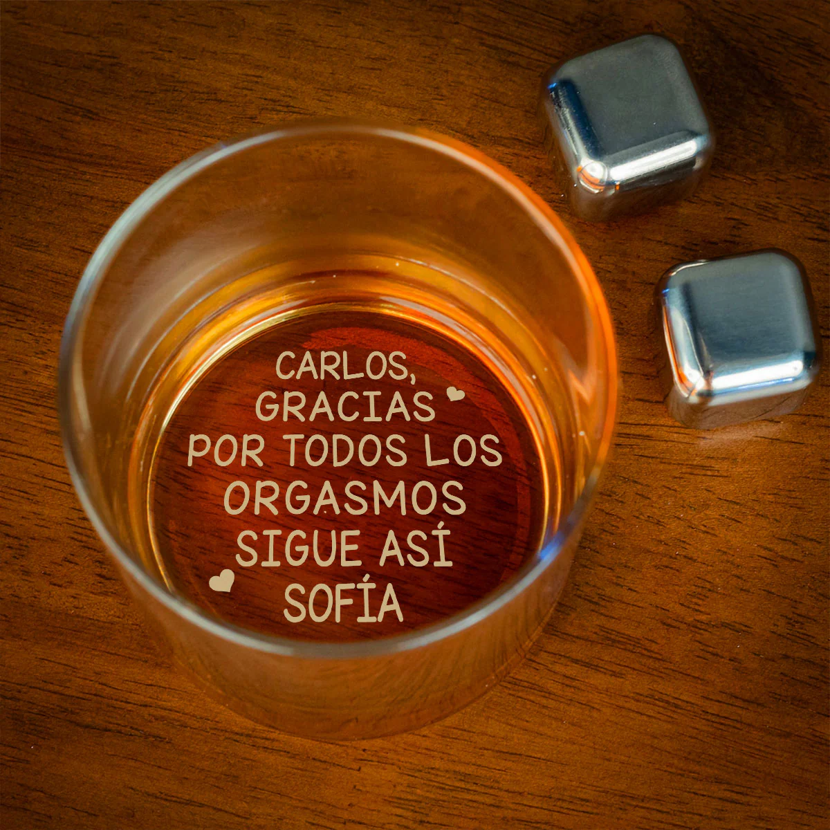 Placer Siempre Garantizado Contigo - Vaso de Whisky Grabado Personalizado - Image 2