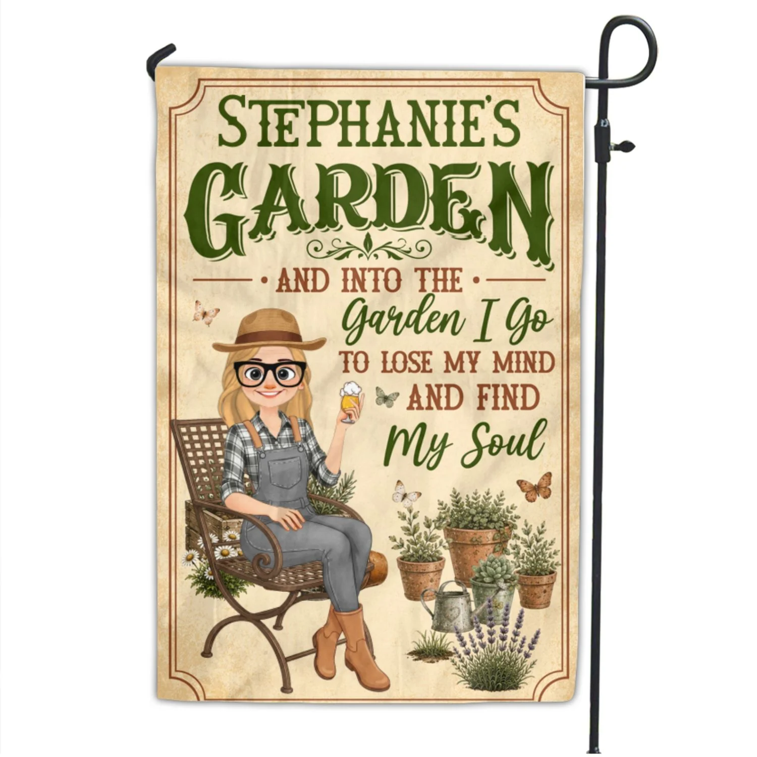 Planting Girl - Personalized Custom Flag - Image 7