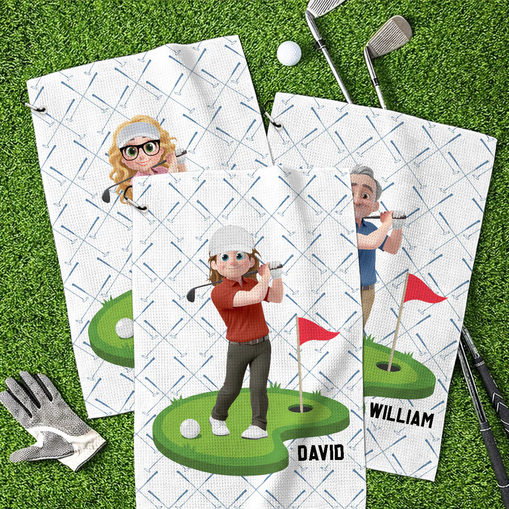 Playful Golf - Personalized Custom Golf Towel - Image 2