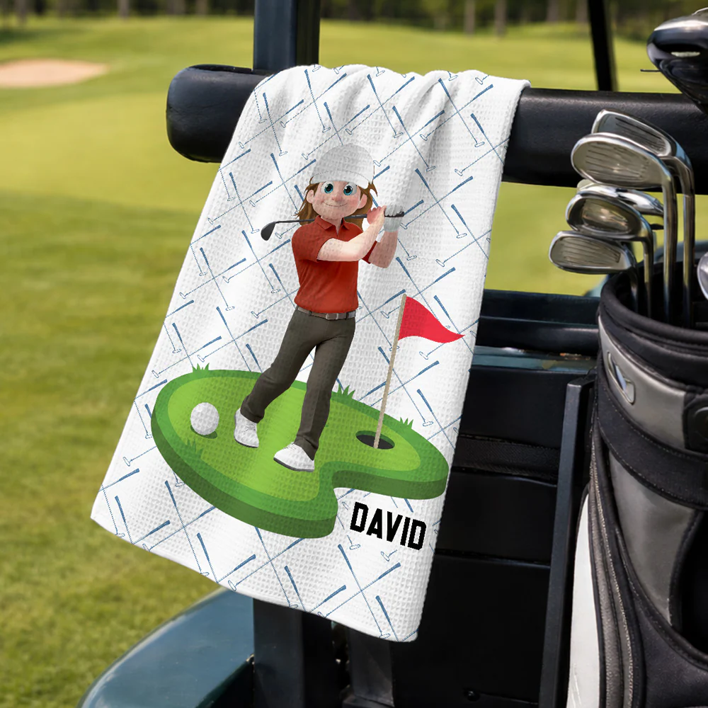 Playful Golf - Personalized Custom Golf Towel - Image 4