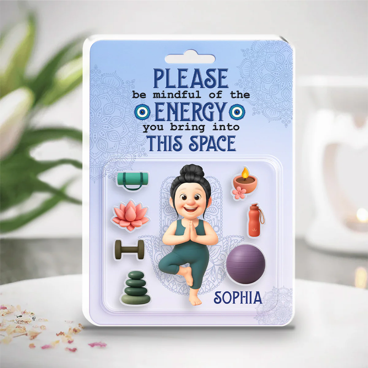 Please Be Mindful Of The Energy - Personalized Custom Acrylic Plaque - Image 2