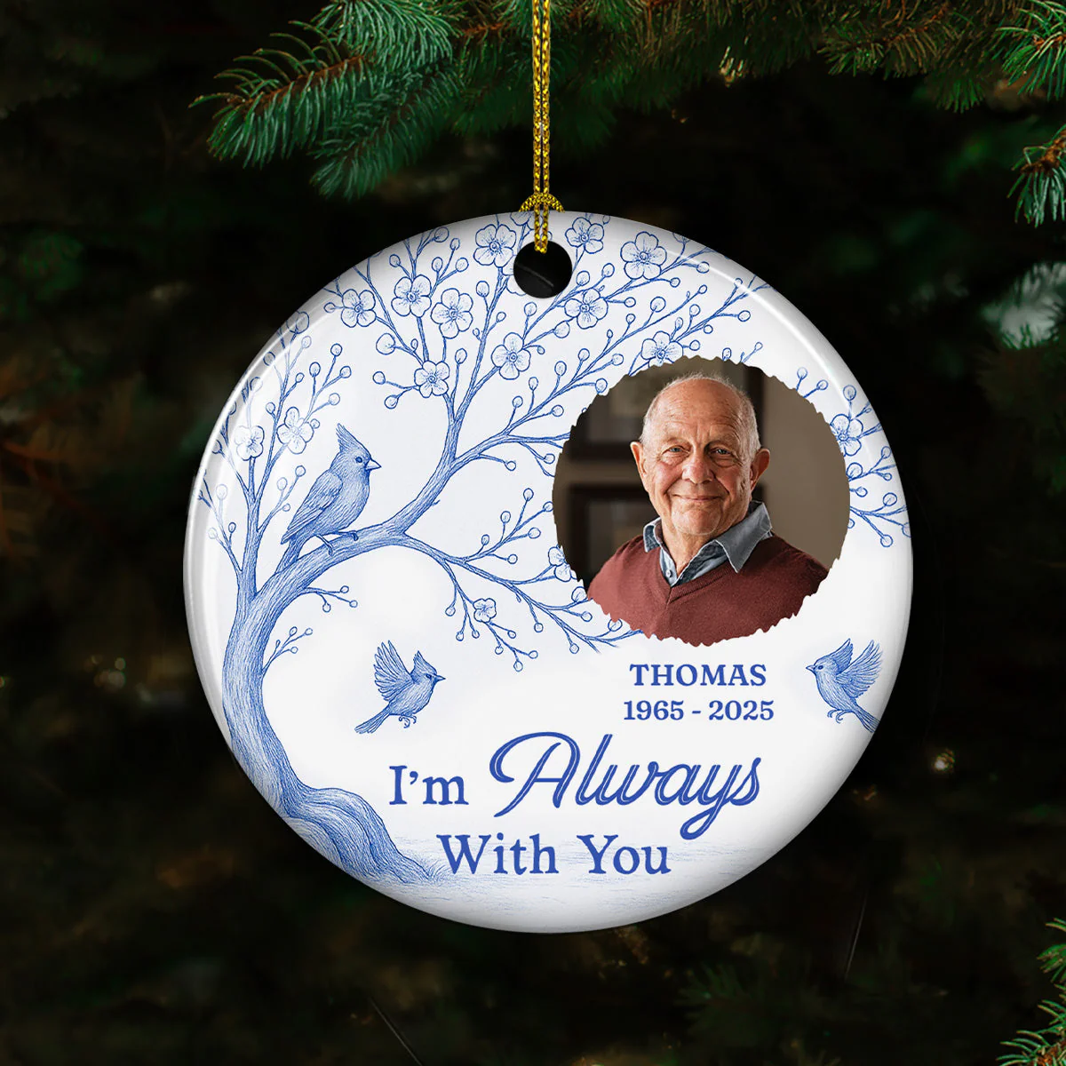 Promise You Will Always With Me - Personalized Custom Ceramic Ornament - Image 3