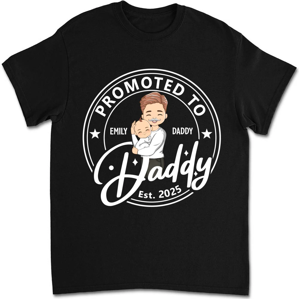 Promoted To Dad Mom - Personalized Custom Shirt - Image 6