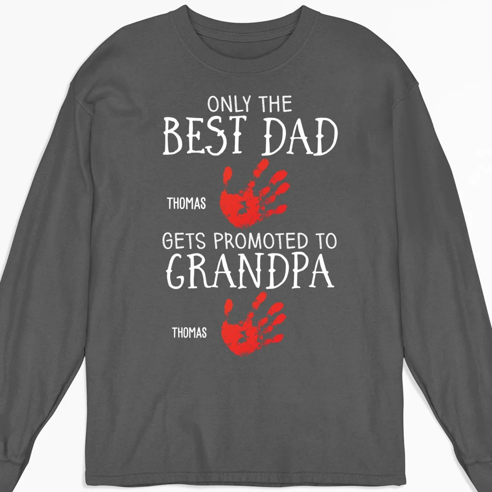 Promoted To Grandpa - Personalized Custom Shirt - Image 15