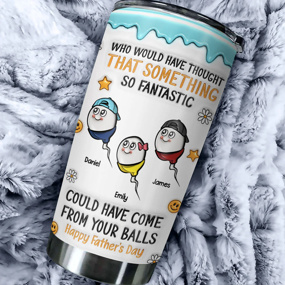 Proof Miracles Happen Daily - Personalized Custom 3D Effect Tumbler - Image 5