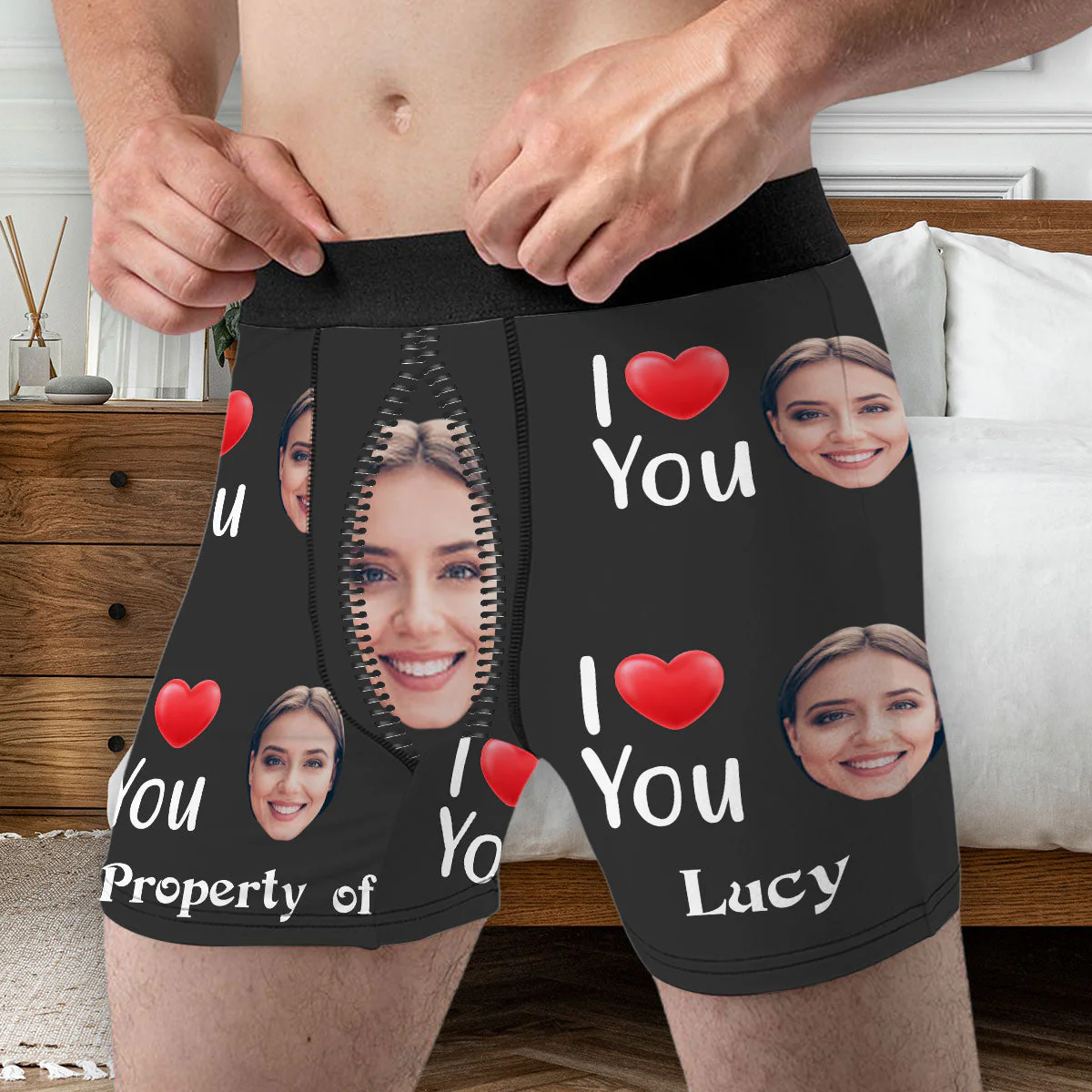 Property Of - Personalized Photo Men's Boxer Briefs - Image 2