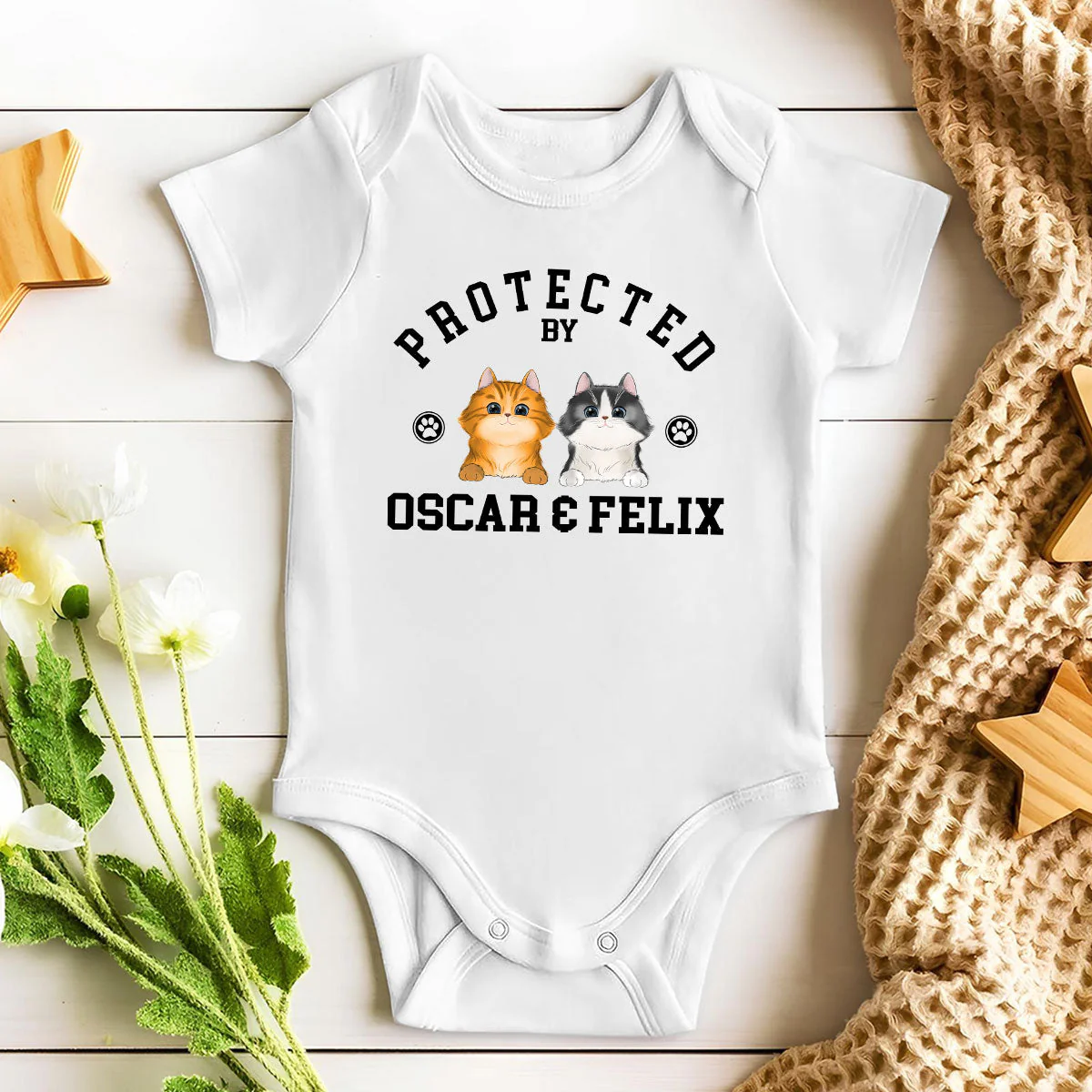 Protected By Pets - Personalized Custom Baby Onesie - Image 3
