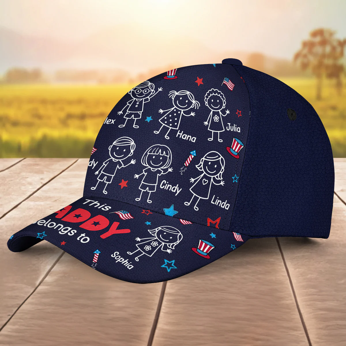 Proud Dad Of Independence - Personalized Custom Classic Cap - Image 6