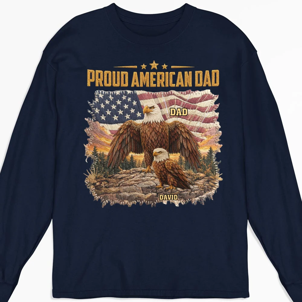 Proud Eagle Dad - Personalized Custom Shirt - Image 14
