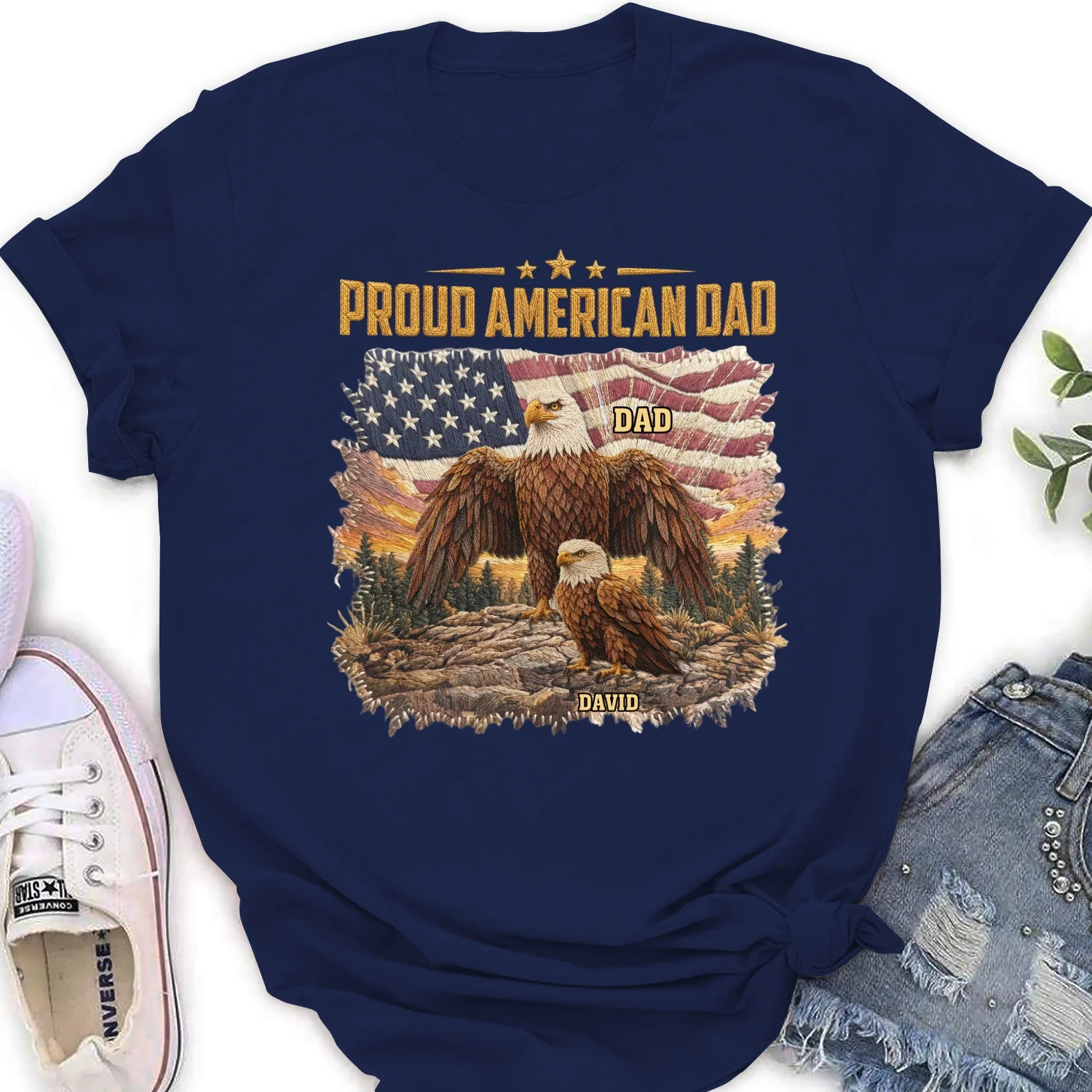Proud Eagle Dad - Personalized Custom Shirt - Image 20