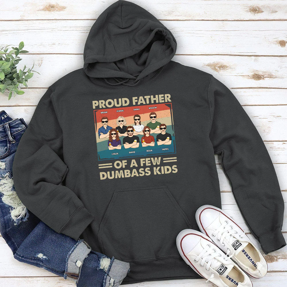 Proud Father Of A Few - Personalized Custom Hoodie - Image 3
