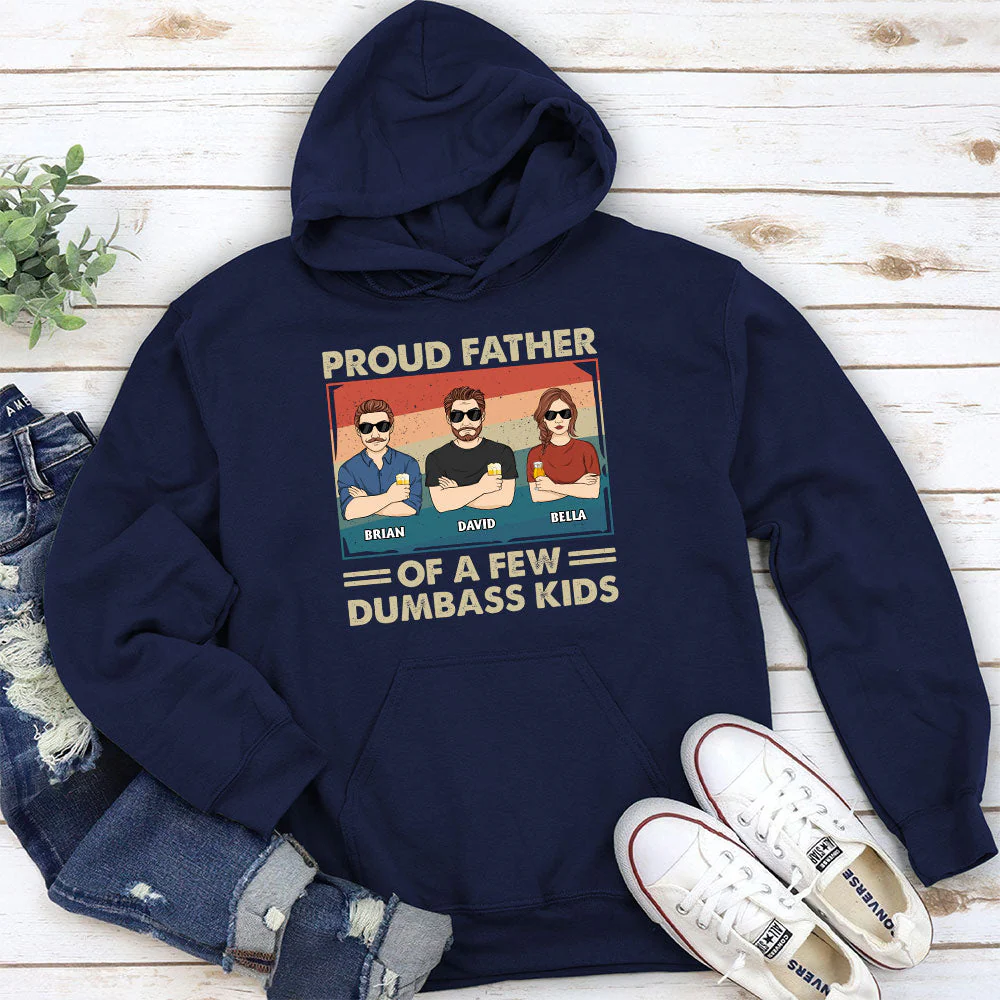 Proud Father Of A Few - Personalized Custom Hoodie - Image 5