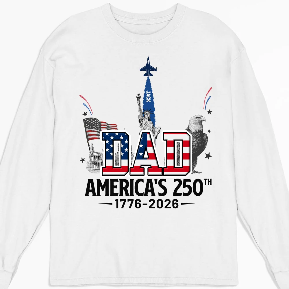 Proud Grandpa American 250th - Personalized Custom Shirt - Image 10