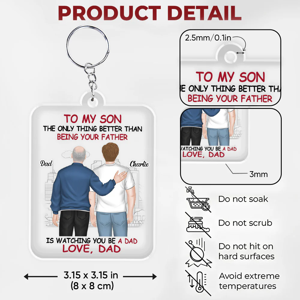 Proud Of You - Personalized Custom Acrylic Keychain - Image 6