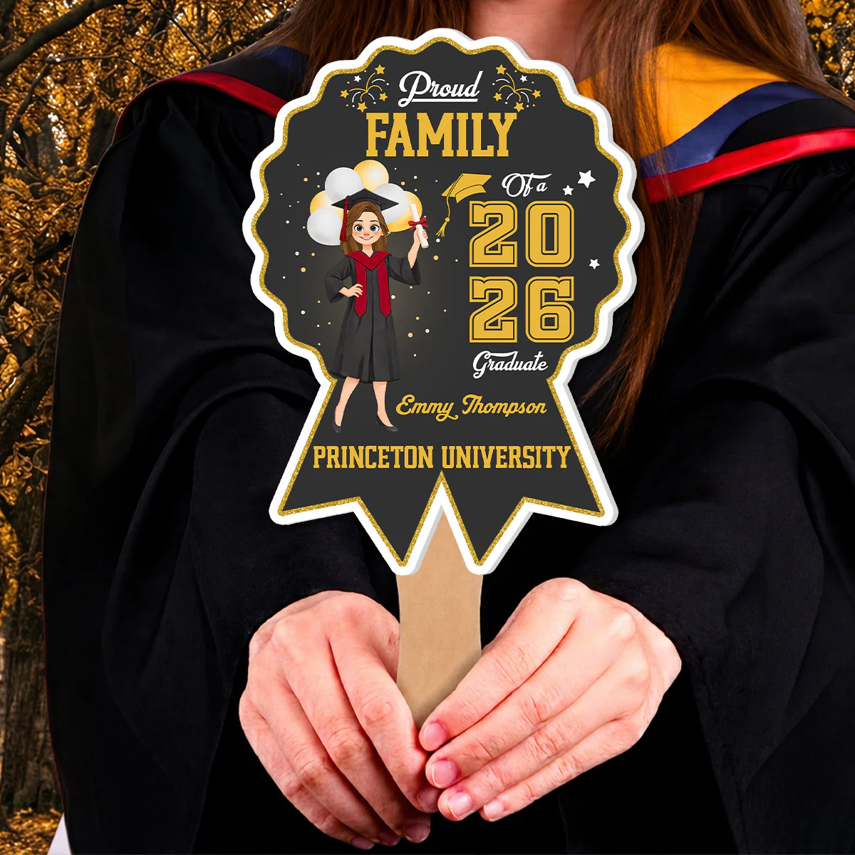 Proud Of You - Personalized Custom Hand Fan