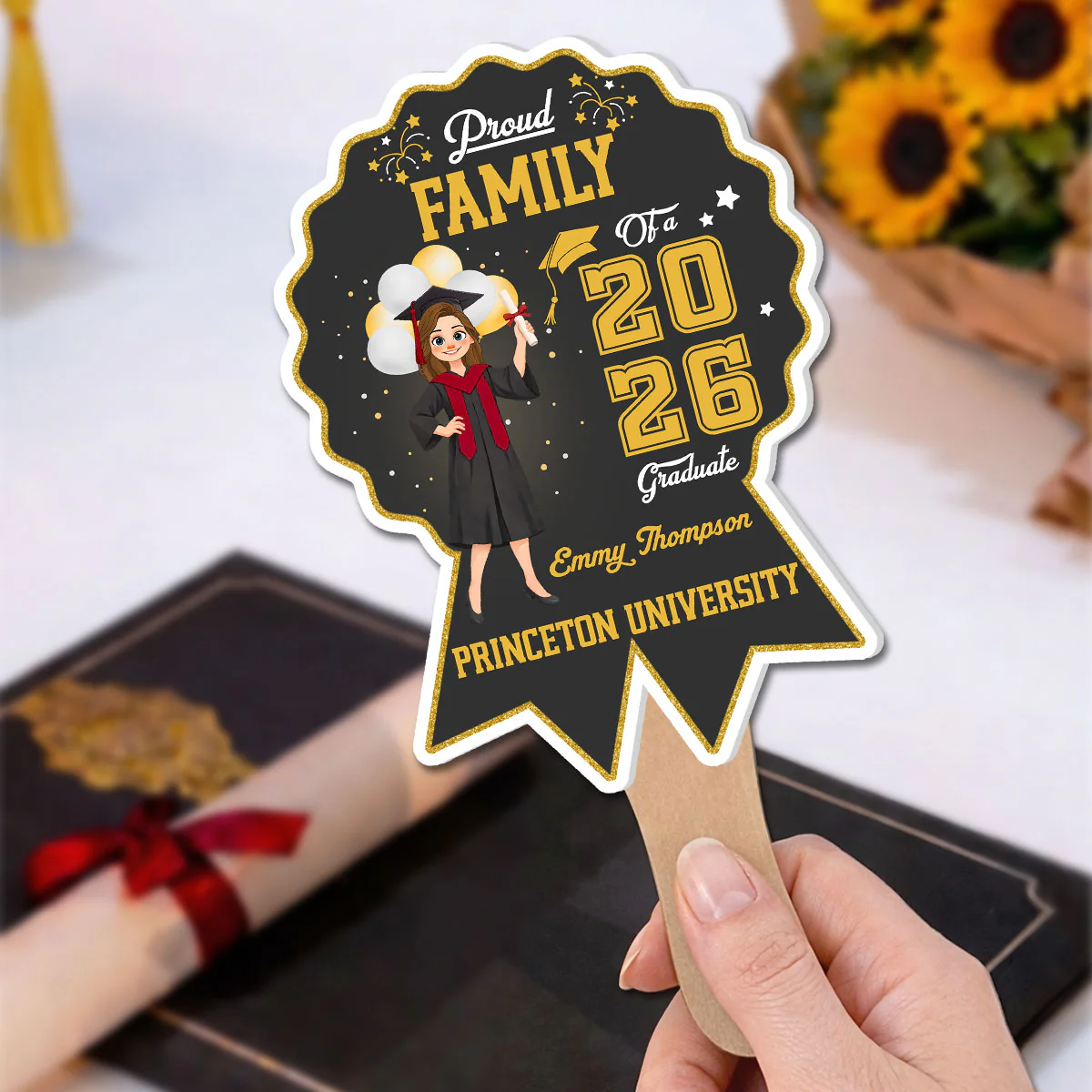Proud Of You - Personalized Custom Hand Fan - Image 2