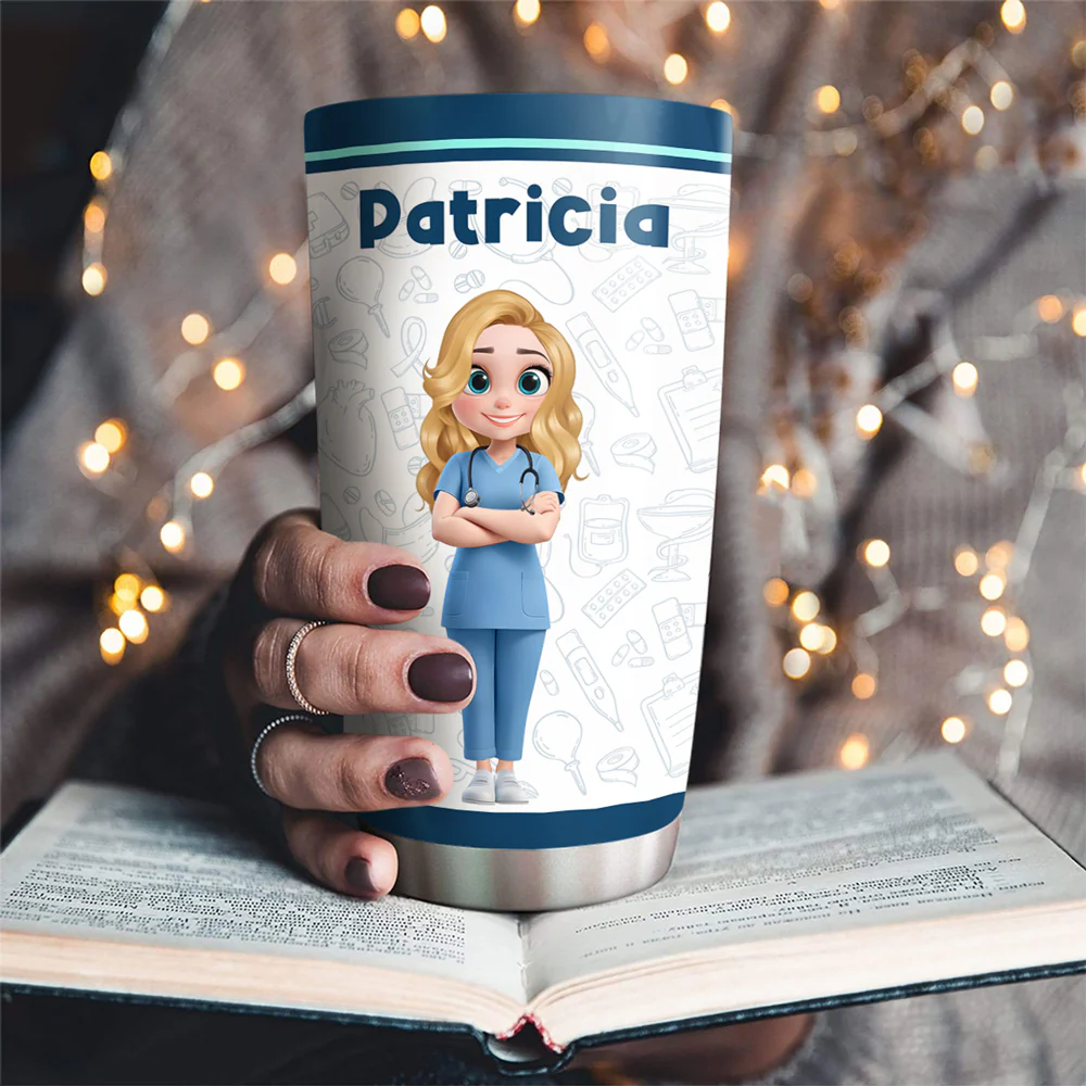 Proud To Be A Nurse - Personalized Custom Tumbler - Image 2