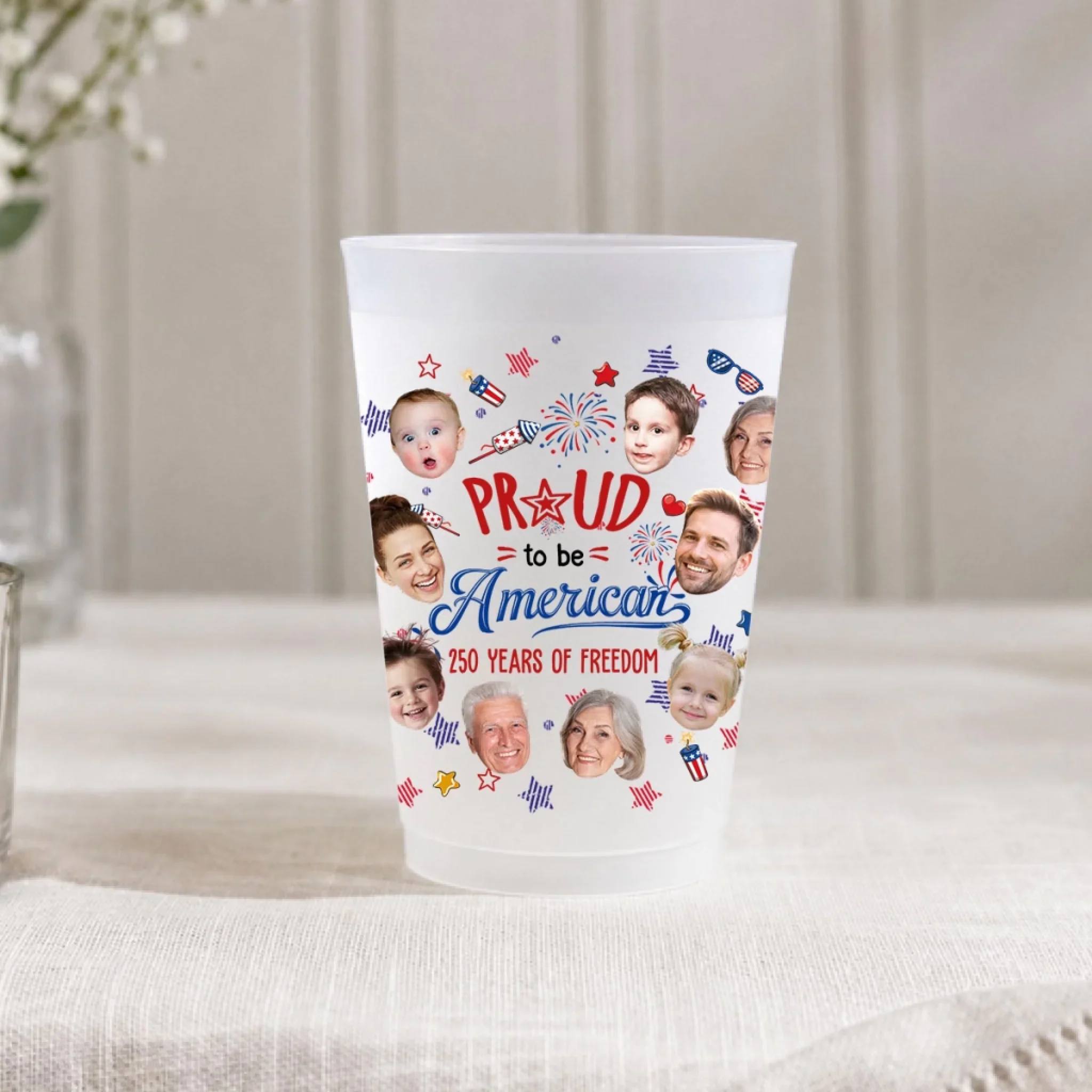 Proud To Be American - Personalized Custom Frosted Cup - Image 5
