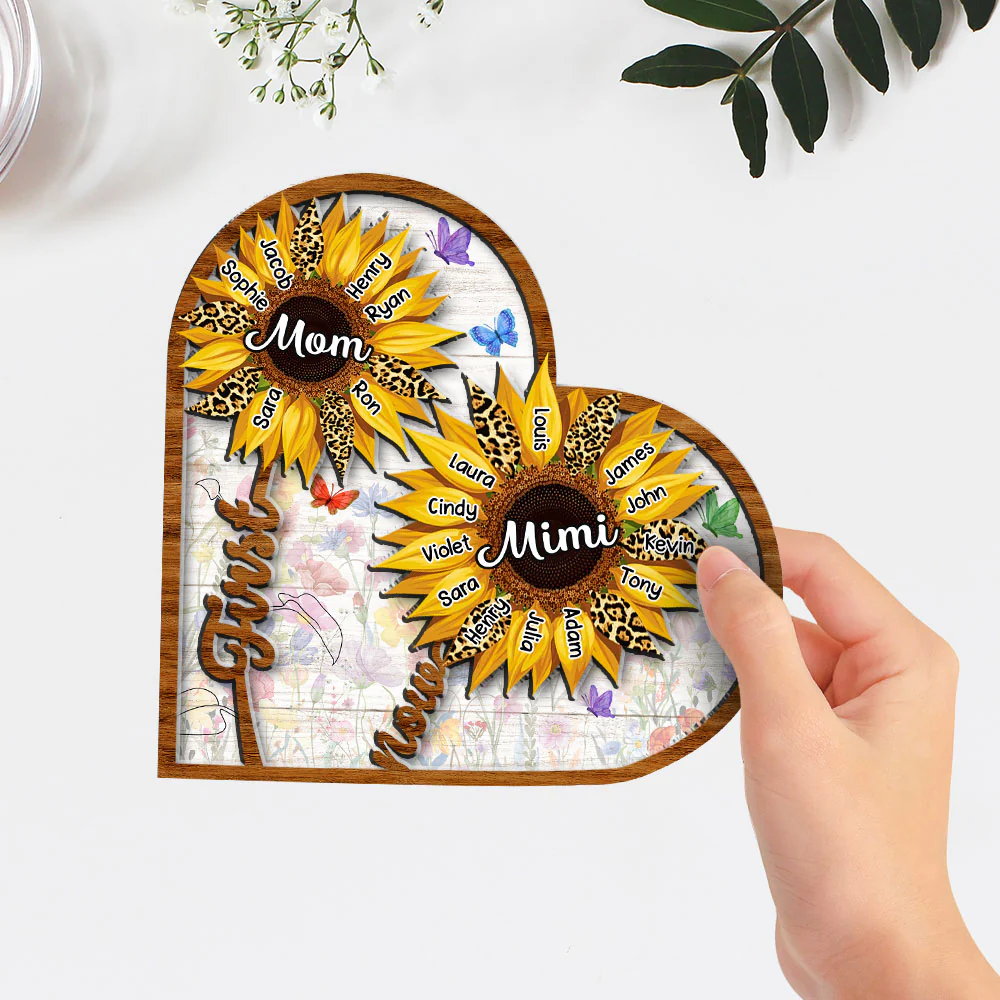 Proud To Be Mom And Grandma - Personalized Custom Wooden Plaque - Image 4