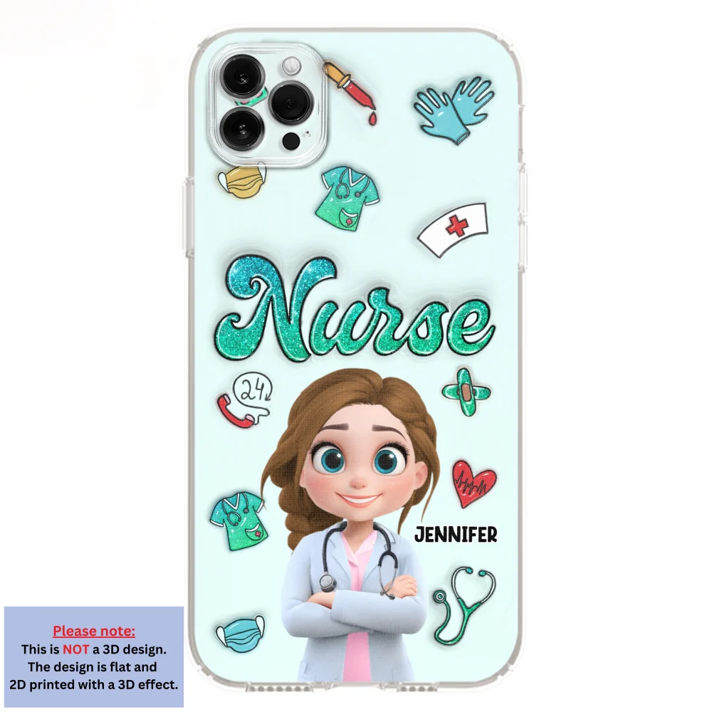 Proud To Nurse Life - Personalized Custom 3D Inflated Effect Phone Case - Image 11