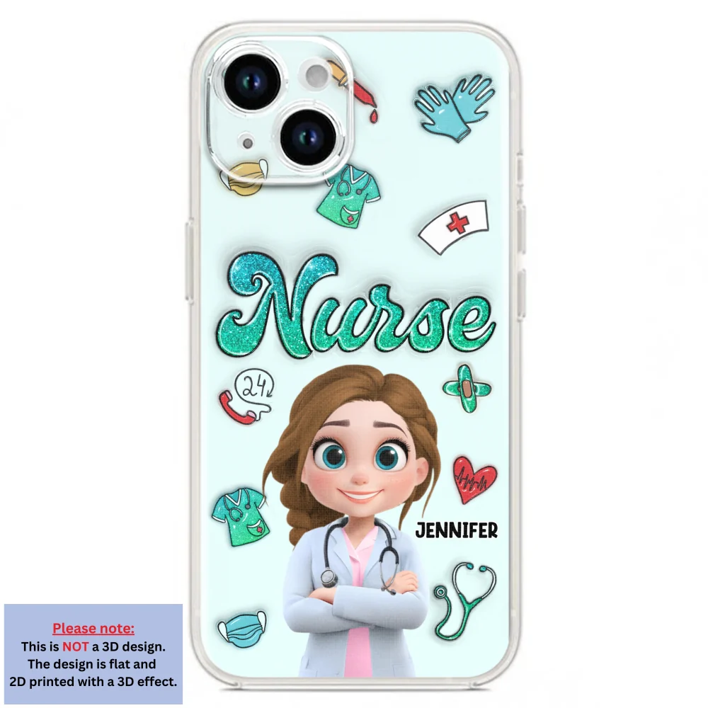 Proud To Nurse Life - Personalized Custom 3D Inflated Effect Phone Case - Image 17