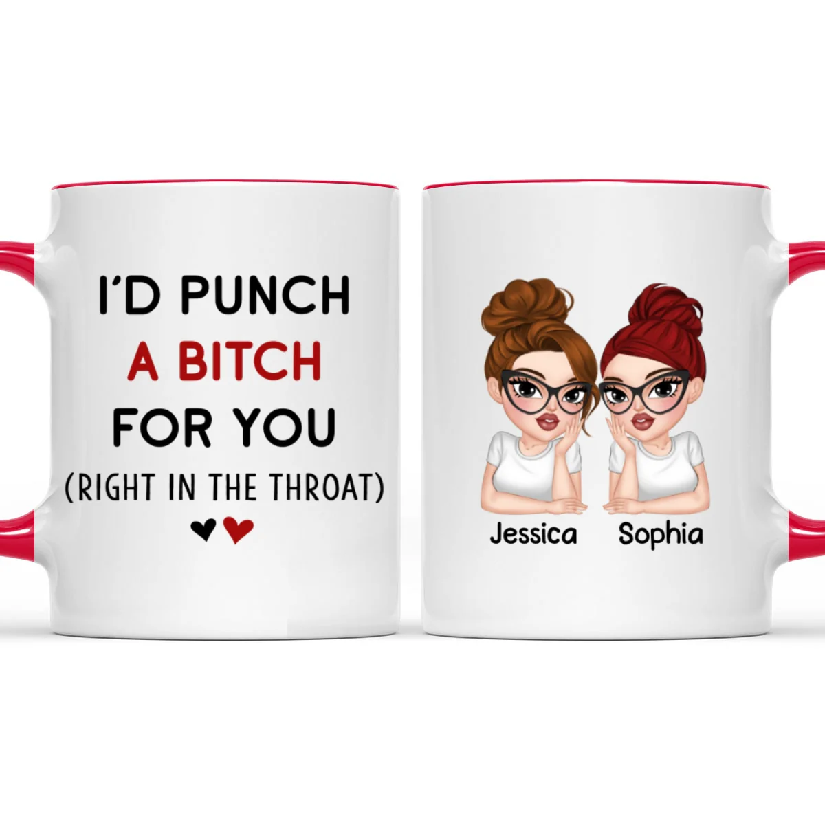 Punch A Bitch - Personalized Custom Accent Mug - Image 10
