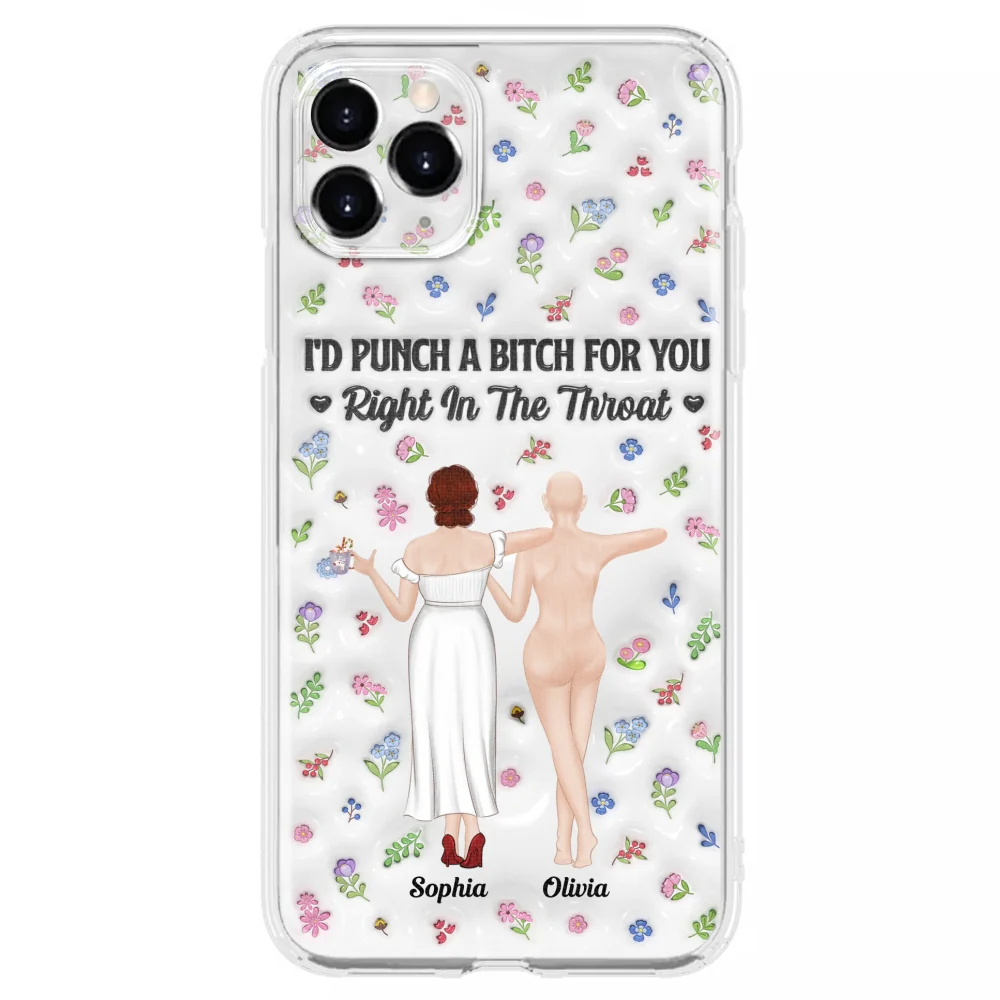 Punch Bitch Besties - Personalized Custom 3D Inflated Effect Phone Case - Image 11