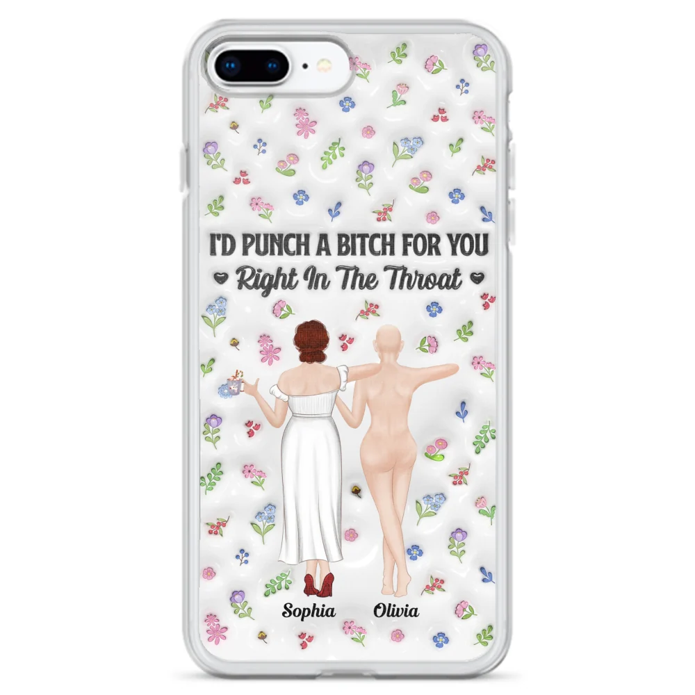 Punch Bitch Besties - Personalized Custom 3D Inflated Effect Phone Case - Image 8