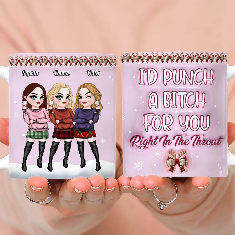 Punch Bitch - Personalized Custom 3D Inflated Effect Mug - Image 2